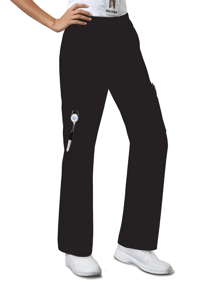 Cherokee Workwear Core Stretch Women's Mid Rise Pull-On Cargo Pant 4005